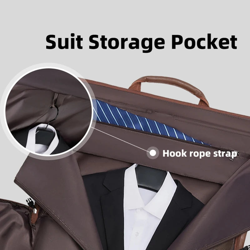 Pu waterproof large capacity sports handbag with shoe and suit compartments - product image