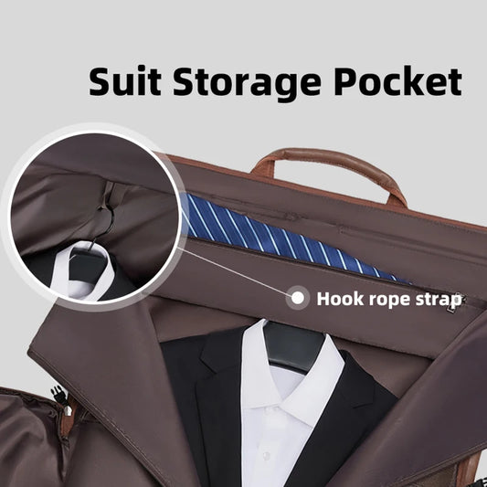Pu waterproof large capacity sports handbag with shoe and suit compartments - product image