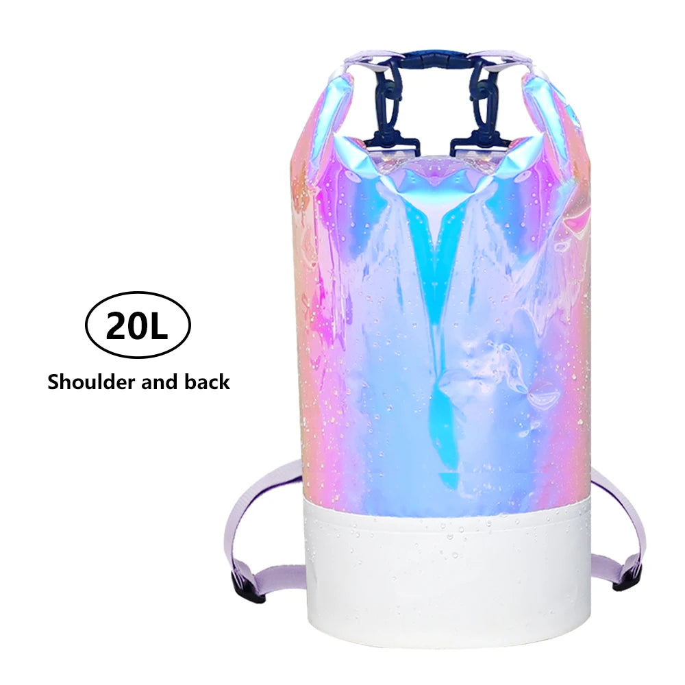 Pvc waterproof swimming beach bag for outdoor water sports with adjustable strap - product image