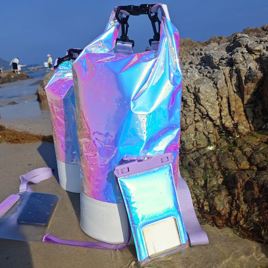 Pvc waterproof swimming beach bag for outdoor water sports with adjustable strap - product image