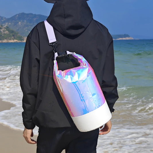 Pvc waterproof swimming beach bag for outdoor water sports with adjustable strap - product image
