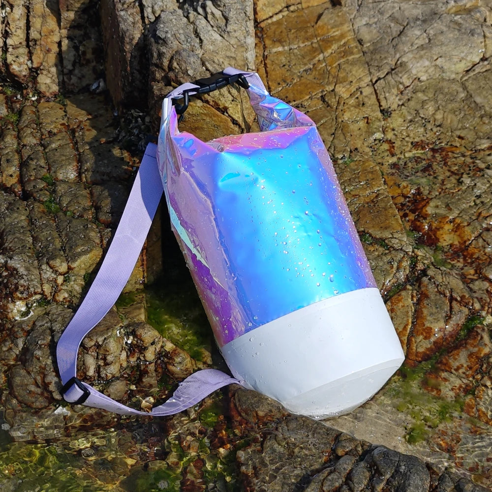 Pvc waterproof swimming beach bag for outdoor water sports with adjustable strap - product image
