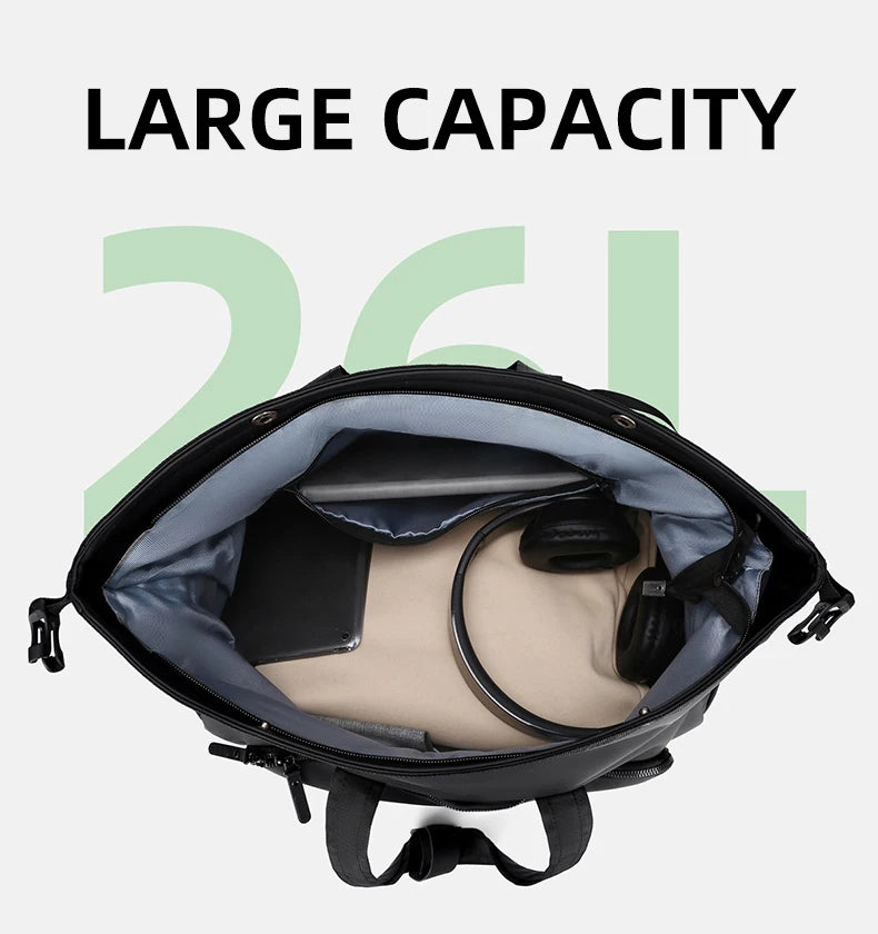 Rolled top dry wet separation fitness duffel backpack outdoor hiking climbing - product image