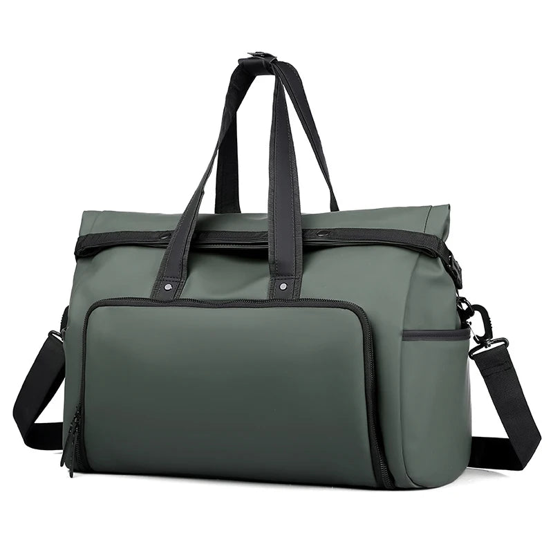 Rolled top dry wet separation fitness duffel backpack outdoor hiking climbing - product image