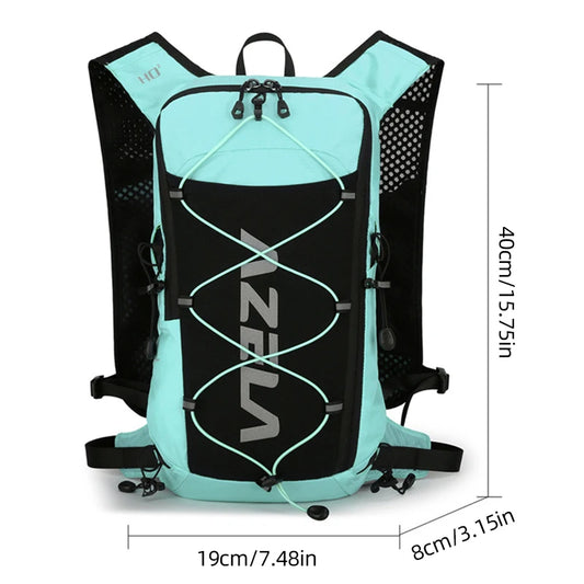 Running hydrating backpack with quick drink system and reflective strips nylon - product image
