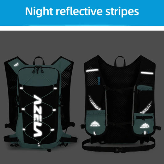Running hydrating backpack with quick drink system and reflective strips nylon - product image