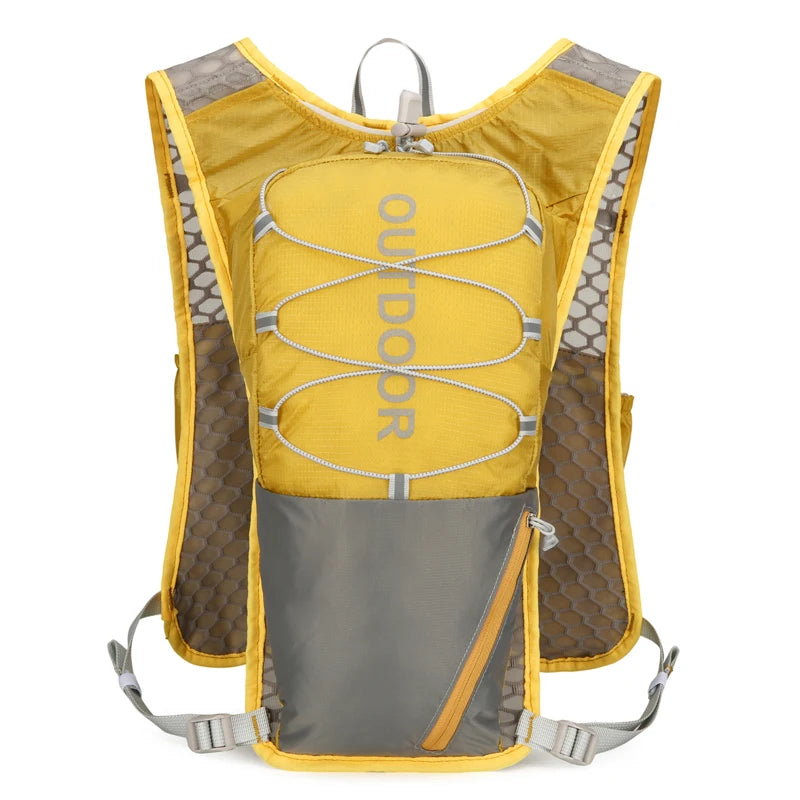 Running hydrating vest backpack with water bladder and reflective strips nylon - product image
