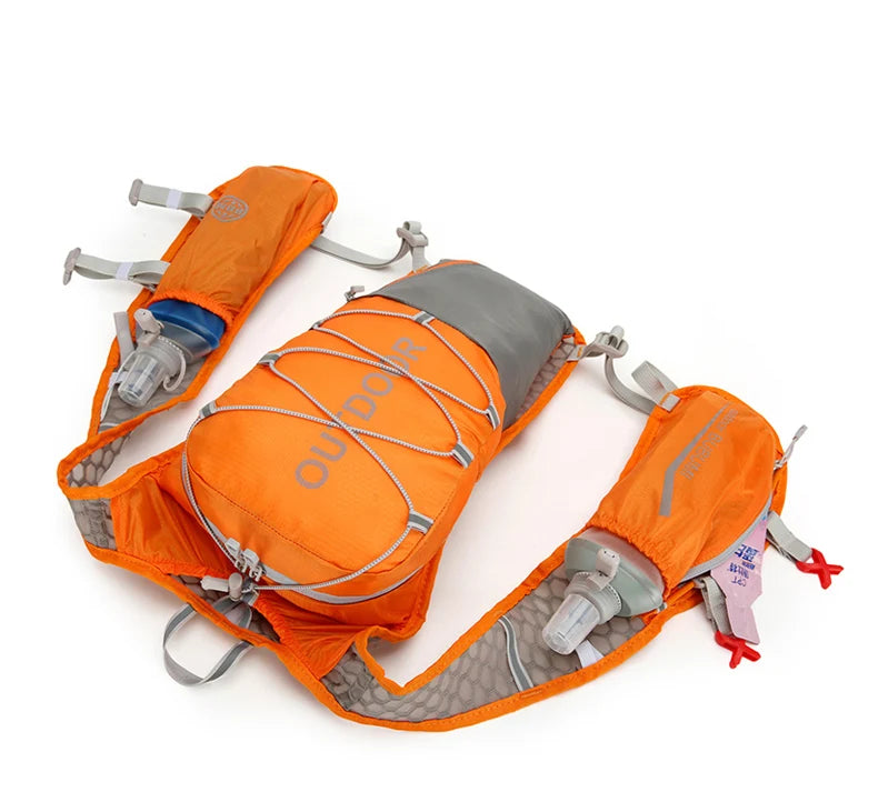 Running hydrating vest backpack with water bladder and reflective strips nylon - product image