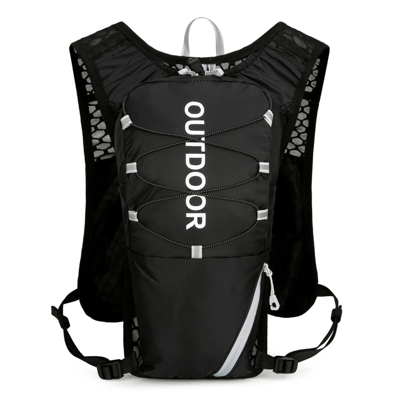 Running hydrating vest backpack with water bladder and reflective strips nylon - product image