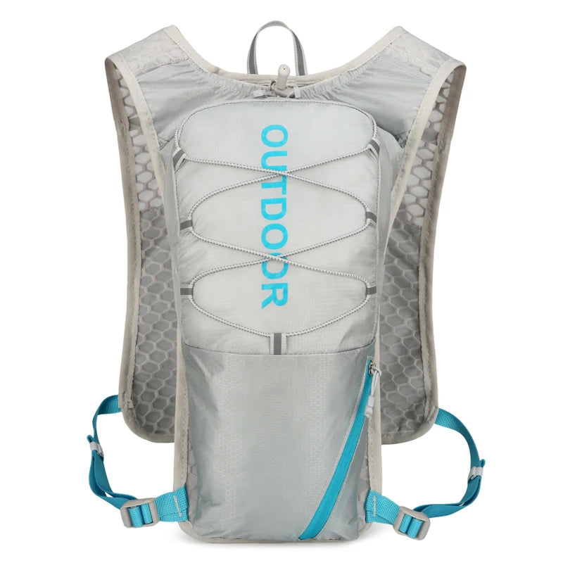 Running hydrating vest backpack with water bladder and reflective strips nylon - product image