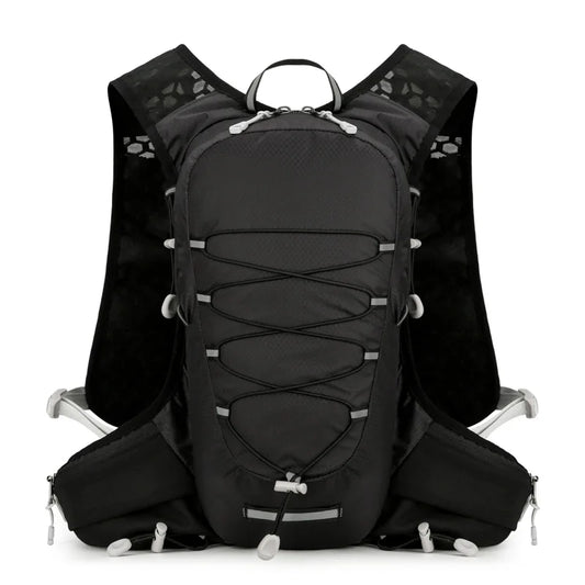 Running vest hydrating backpack with reflective strips and multi-compartment nylon - product image