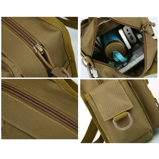 Small tactical softback molle shoulder bag with multiple color options, nylon - product image