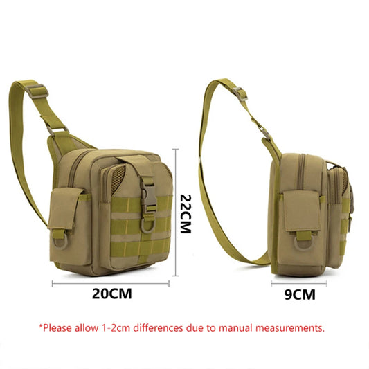 Small tactical softback molle shoulder bag with multiple color options, nylon - product image