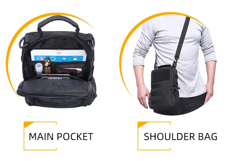 Softback large capacity molle front cycling bag with waterproof nylon - product image