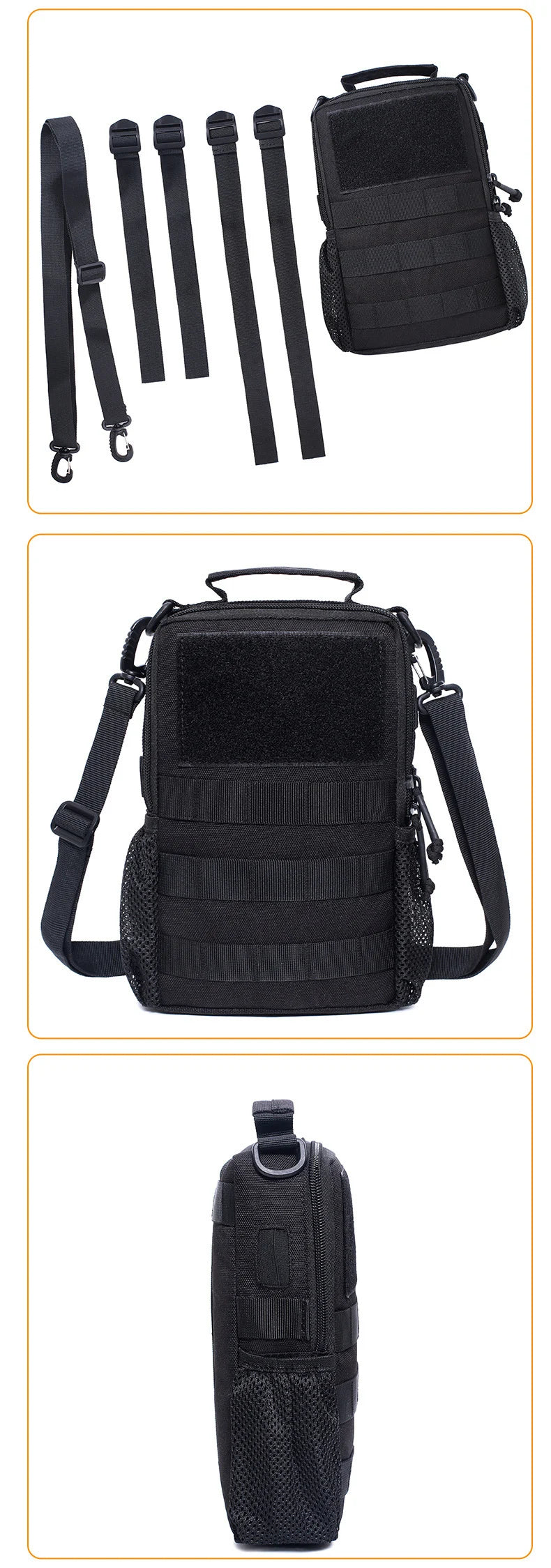 Softback large capacity molle front cycling bag with waterproof nylon - product image