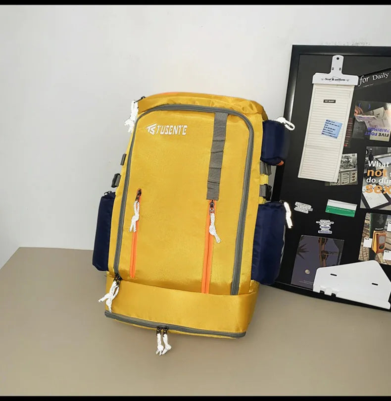 Softback large capacity outdoor laptop backpack with shoe compartment, nylon - product image