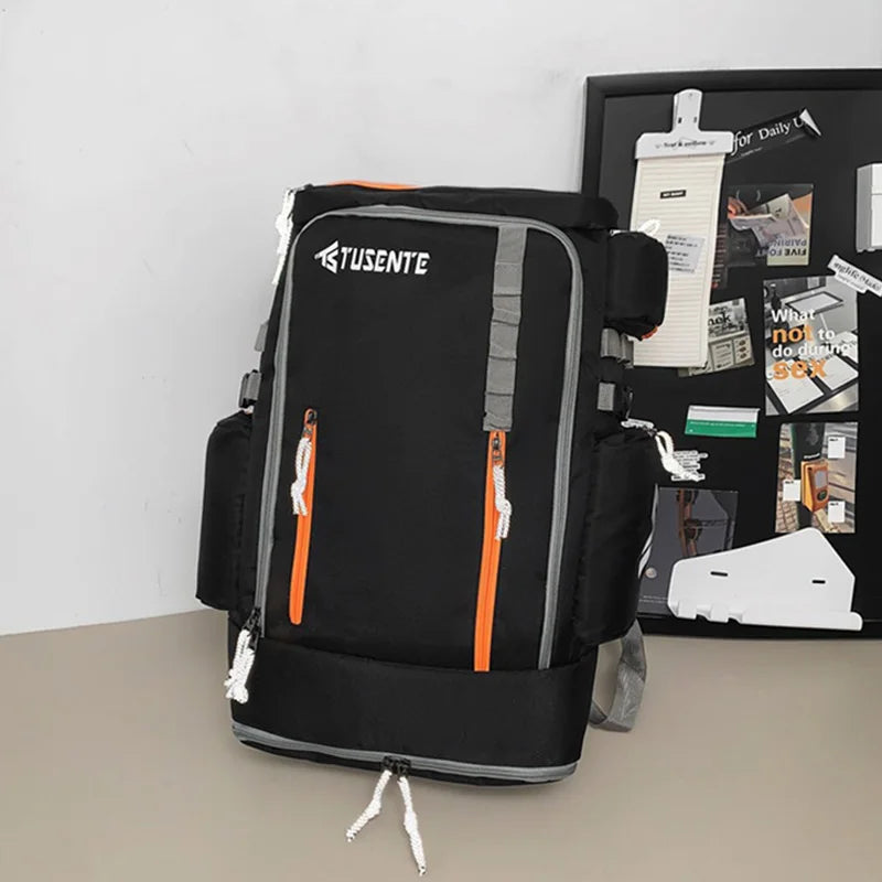 Softback large capacity outdoor laptop backpack with shoe compartment, nylon - product image