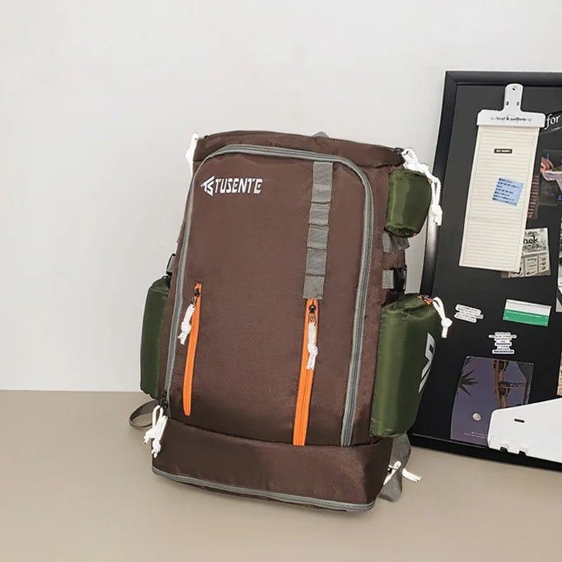 Softback large capacity outdoor laptop backpack with shoe compartment, nylon - product image
