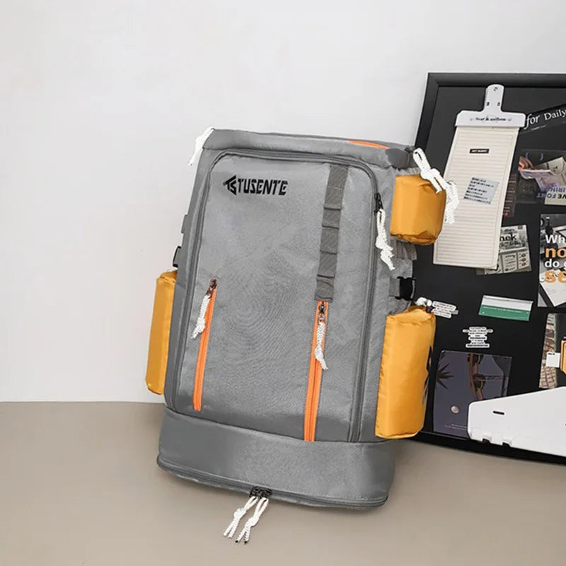 Softback large capacity outdoor laptop backpack with shoe compartment, nylon - product image