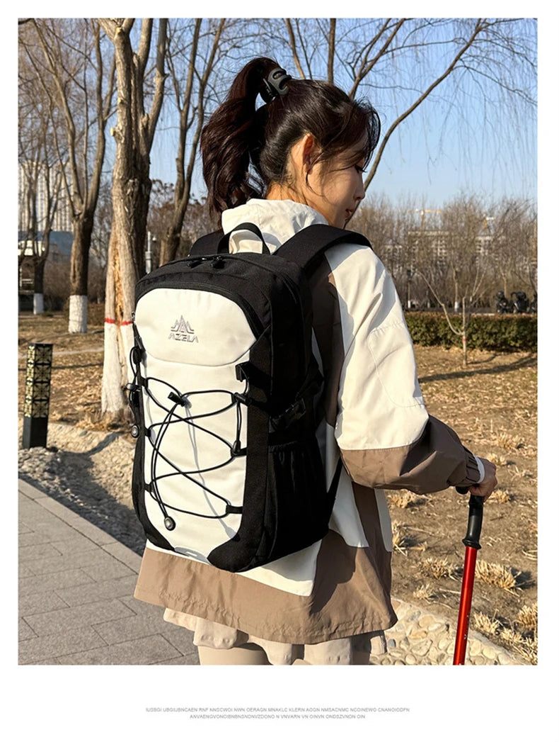 Softback lightweight travel backpack with laptop compartment, nylon - product image