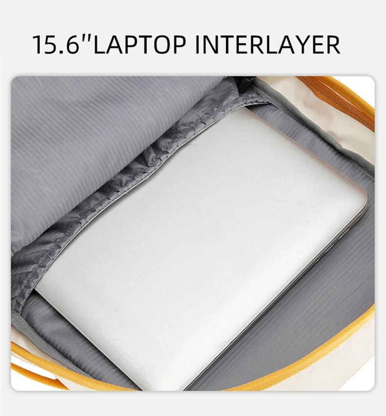 Softback lightweight travel backpack with laptop compartment, nylon - product image