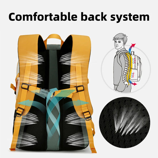 Softback lightweight travel backpack with laptop compartment, nylon - product image
