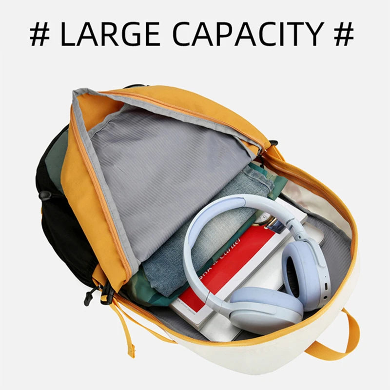 Softback lightweight travel backpack with laptop compartment, nylon - product image