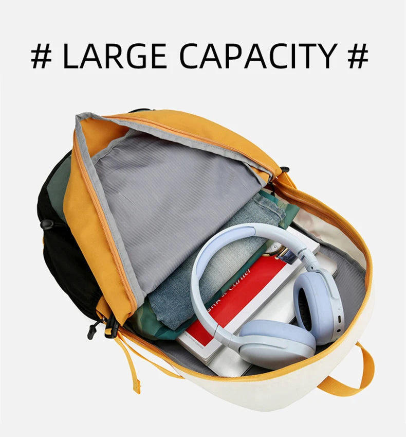 Softback lightweight travel backpack with laptop compartment, nylon - product image
