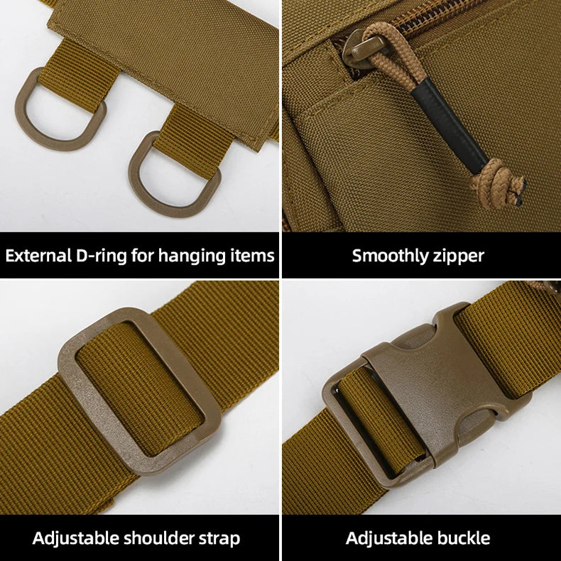 Softback molle waist bag tactical pouch with multiple carry options, nylon - product image