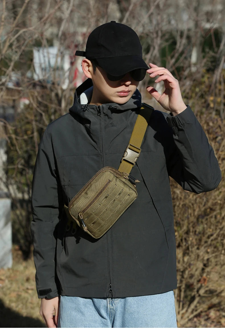 Softback molle waist bag tactical pouch with multiple carry options, nylon - product image