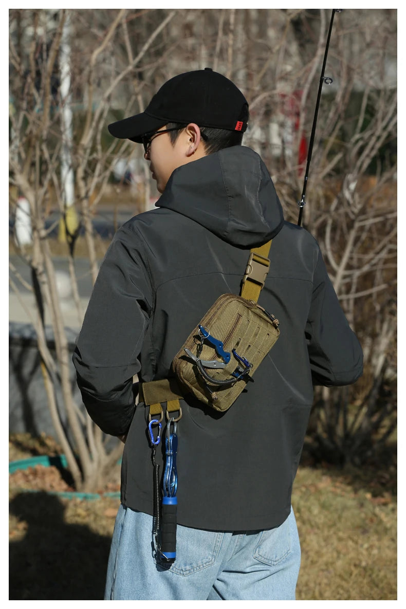 Softback molle waist bag tactical pouch with multiple carry options, nylon - product image