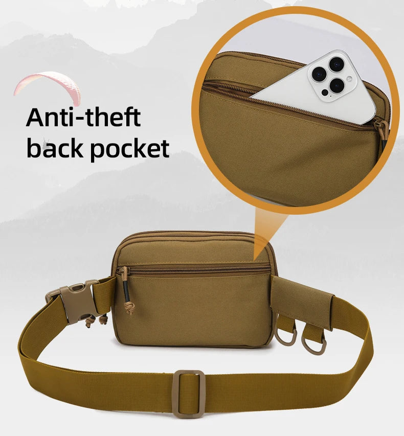 Softback molle waist bag tactical pouch with multiple carry options, nylon - product image