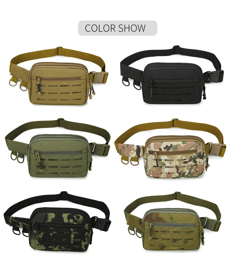 Softback molle waist bag tactical pouch with multiple carry options, nylon - product image