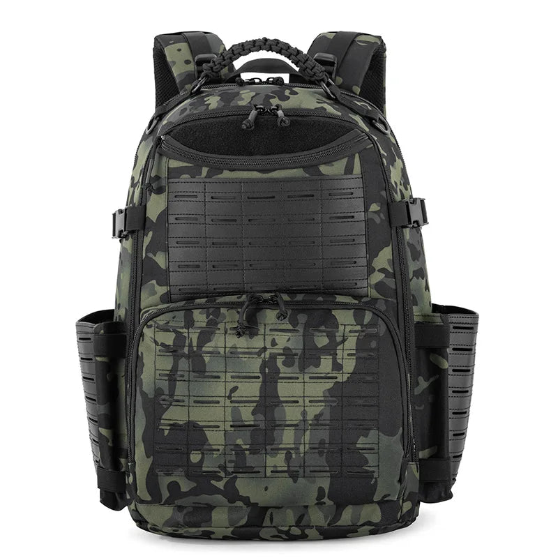 Softback tactical camouflage travel molle backpack with nylon material - product image