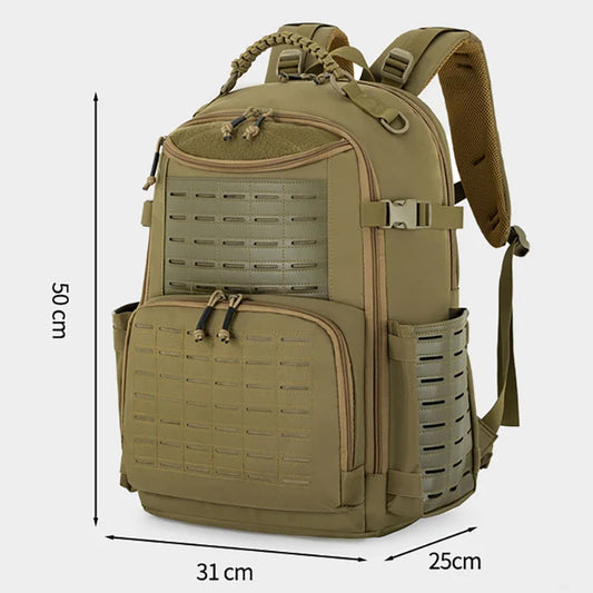 Softback tactical camouflage travel molle backpack with nylon material - product image