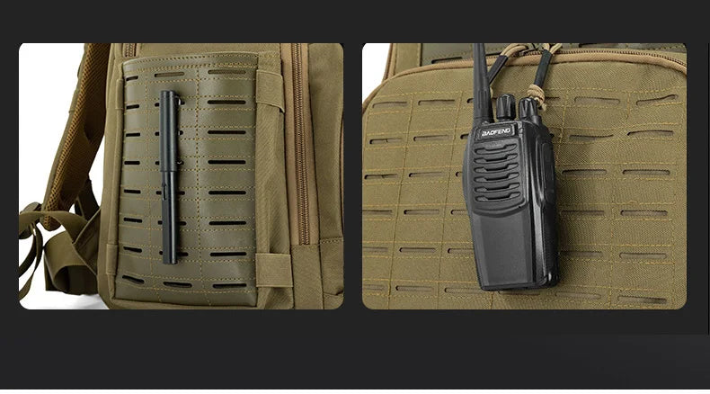 Softback tactical camouflage travel molle backpack with nylon material - product image