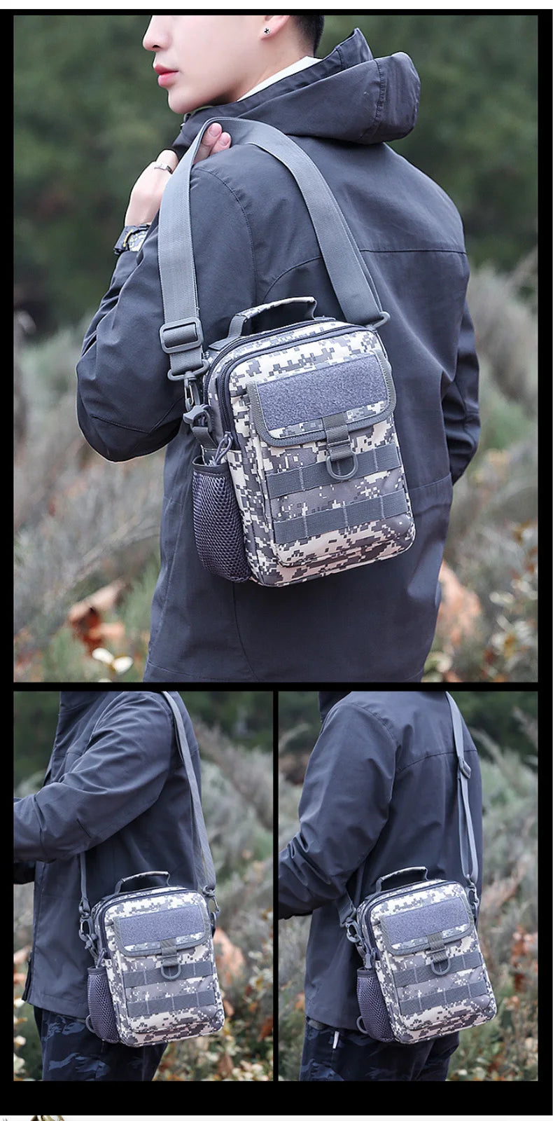 Softback tactical military waist bag with waterproof nylon, multiple colors - product image