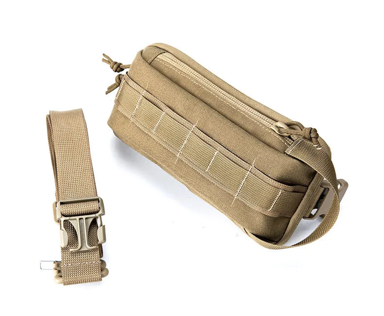 Softback tactical mobile phone waist bag with detachable shoulder strap, nylon - product image
