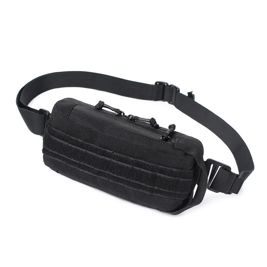 Softback tactical mobile phone waist bag with detachable shoulder strap, nylon - product image
