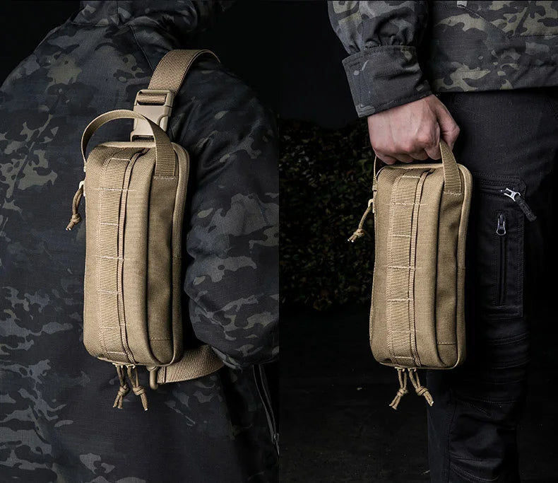 Softback tactical mobile phone waist bag with detachable shoulder strap, nylon - product image