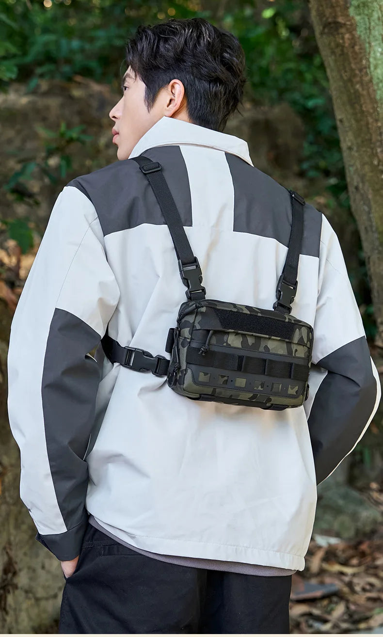 Softback tactical molle fishing lure backpack with multiple compartments, nylon - product image