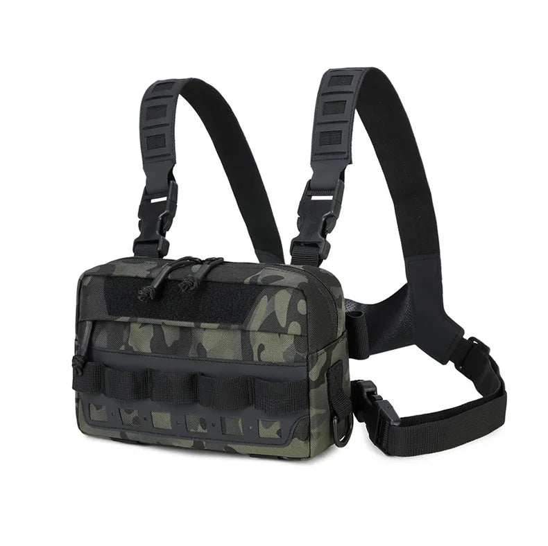 Softback tactical molle fishing lure backpack with multiple compartments, nylon - product image