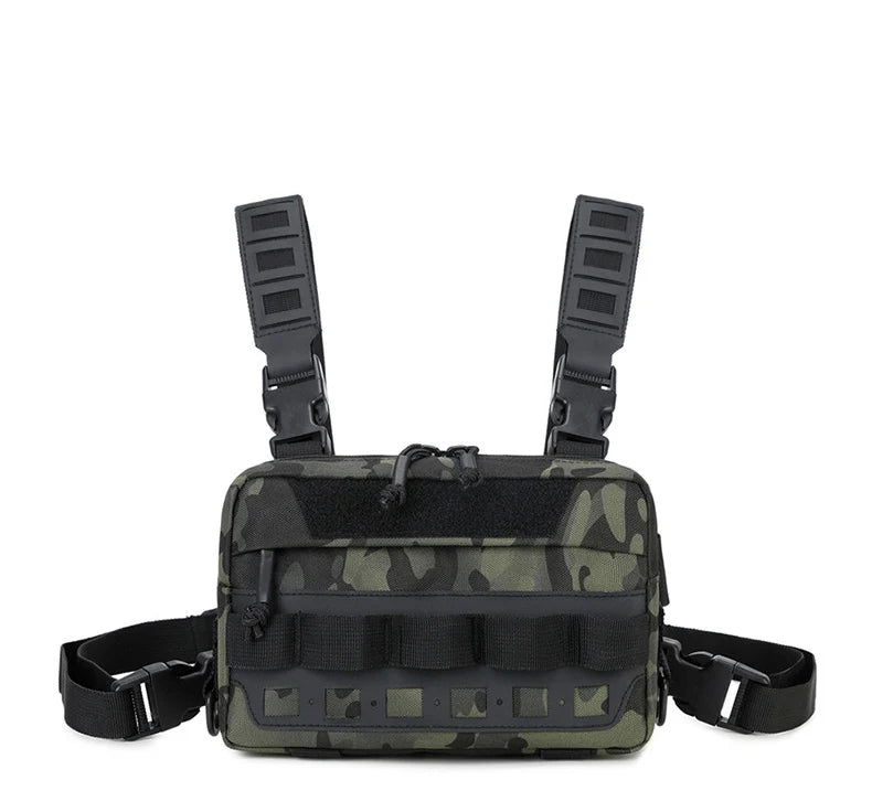 Softback tactical molle fishing lure backpack with multiple compartments, nylon - product image