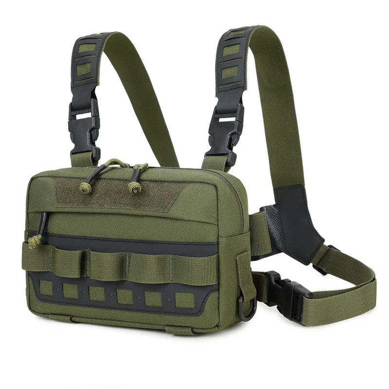 Softback tactical molle fishing lure backpack with multiple compartments, nylon - product image