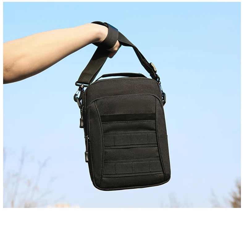 Softback tactical molle waterproof shoulder handbag with multi-compartment nylon - product image