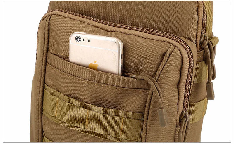 Softback tactical molle waterproof shoulder handbag with multi-compartment nylon - product image