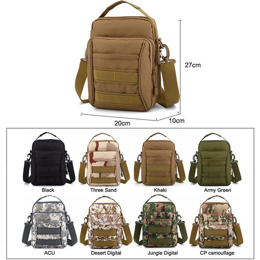 Softback tactical molle waterproof shoulder handbag with multi-compartment nylon - product image