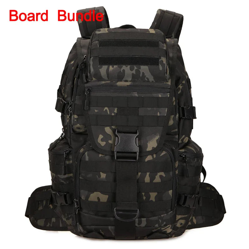 Softback tactical nylon sling bag with reflective strip, 30-40l capacity - product image