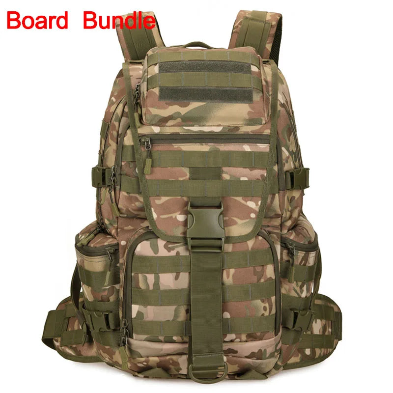 Softback tactical nylon sling bag with reflective strip, 30-40l capacity - product image
