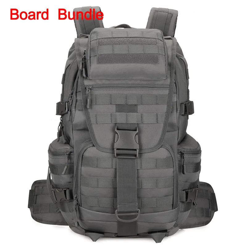 Softback tactical nylon sling bag with reflective strip, 30-40l capacity - product image